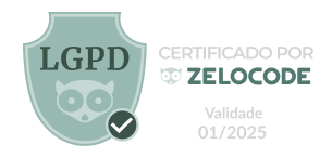Certificado LGPD por zelocode, valido até 01/2025